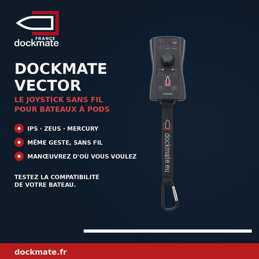 Joystick sans fil pour bateau à pods : télécommande Dockmate VECTOR avec joystick 3 axes